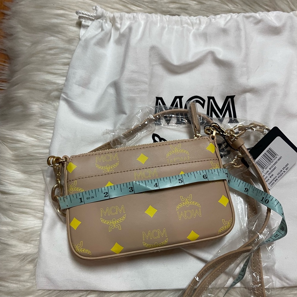 MCM  Mini Color Splash Logo Pouch-On-Chain, Crossbody & Shoulder Purse - Picture 12 of 15